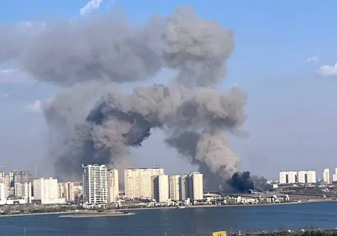 انفجار في بحيرة جيتغر غرب طهران (شبكات التواصل)