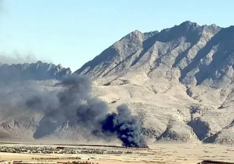 ضربات على محيط مدينة أصفهان مساء الأحد (شبكات التواصل)