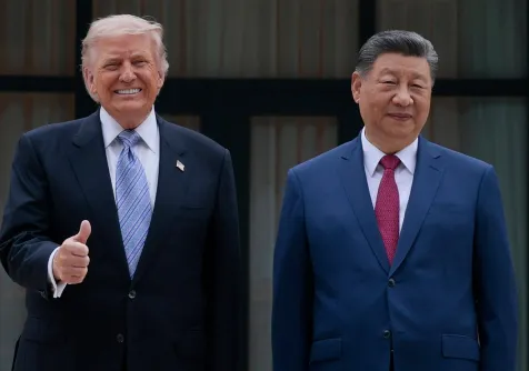 الرئيسان الأميركي والصيني في بكين في 15 مايو 2026 (أ.ف.ب)