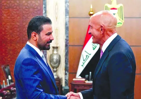 رئيس الوزراء العراقي علي الزيدي خلال لقائه المبعوث الأميركي توم برّاك في بغداد 16 يونيو 2026 (إعلام حكومي)