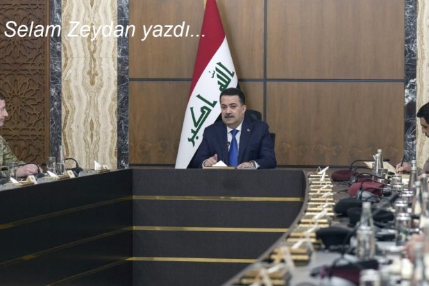 Irak Başbakanı Muhammed Şiya es-Sudani, Bağdat'ta Irak Silahlı Kuvvetleri ve ABD öncülüğündeki Koalisyon'dan üst düzey yetkililerle bir toplantıya başkanlık ediyor