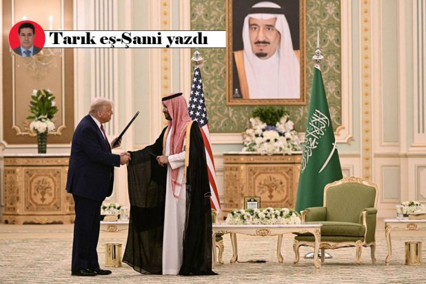 ABD Başkanı Trump ve Veliaht Prens Muhammed bin Selman Riyad'da anlaşmaların imzalandığı görüşmelerinden bir kare (AFP)