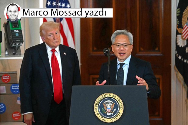 Nvidia CEO'su Jensen Huang, Beyaz Saray'da ABD Başkanı Donald Trump ile birlikte (AFP)