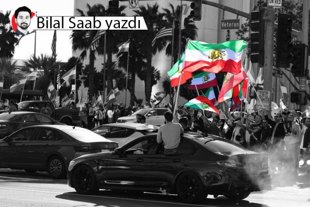 Kaliforniya eyaletinin Los Angeles şehrinde düzenlenen “Özgür İran” yürüyüşüne katılan göstericiler, 11 Ocak 2026 (AFP)