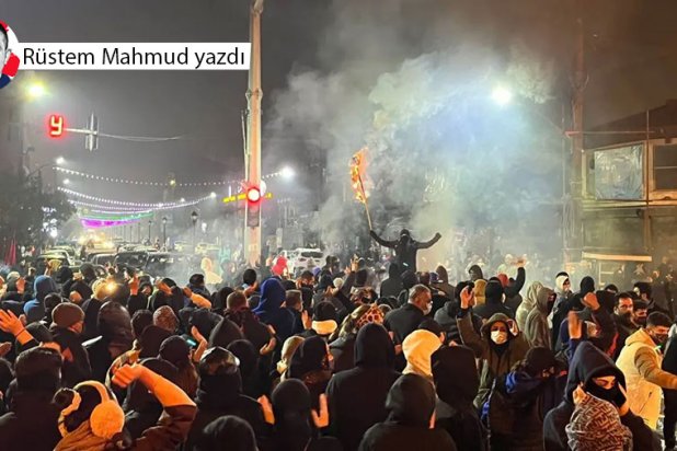 İran'ın kuzeyinde bulunan Anzali limanındaki protestocular (Telegram)