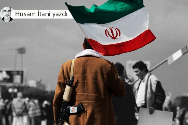 Yemen'in Sanaa kentinde, Ali Hamaney suikastının ardından elinde İran bayrağıyla İsrail ve ABD'nin İran'a yönelik saldırılarını protesto eden bir kişi, 1 Mart 2026 (Reuters)