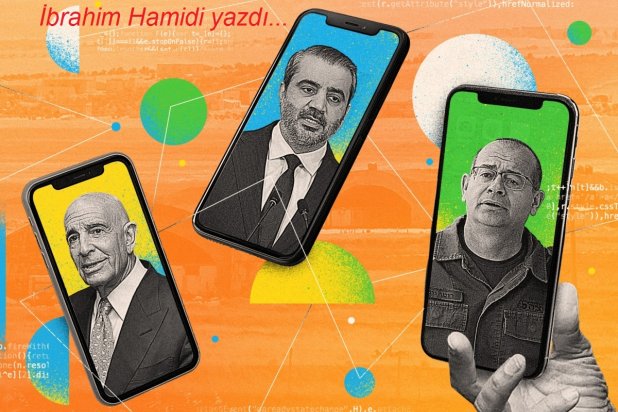  İsrail istihbarat teşkilatının (Mossad) yeni başkanı Roman Gofman (sağda), Suriye Dışişleri Bakanı Esad Şeybani ve ABD'nin Suriye Özel Temsilcisi Tom Barrack'ın fotoğrafları (Majalla)