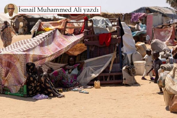 Beyaz Nil Eyaleti'ndeki bir mülteci kampında Kordofan eyaletlerinden gelen yerinden edilmiş aileler için kurulan geçici barınaklar (UNICEF)