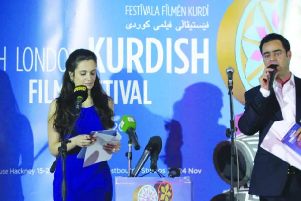 جانب من حفل افتتاح مهرجان الفيلم الكردي في لندن (تصوير: جيمس حنا)