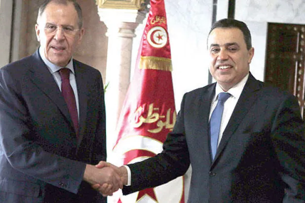 لافروف يلتقي المرزوقي وجمعة.. ويبدي حرص بلاده على مساعدة تونس