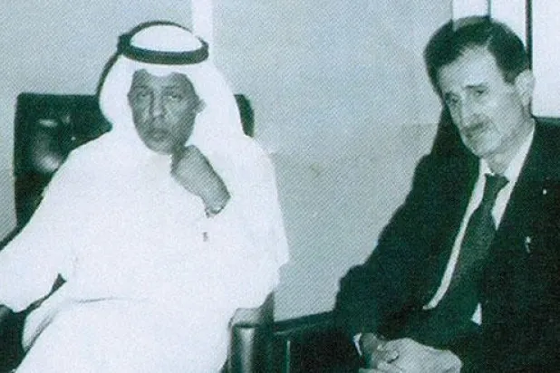 فهد الدغيثر والزعيم اللبناني كمال جنبلاط