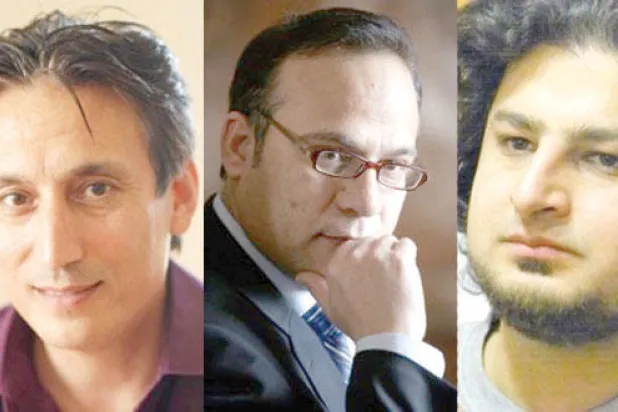 الناقد الأدبي المقيم في كابل منوتشهر فراديس  -  عزيز الله نهفتة يقيم في السويد  -  عارف فرمان صاحب رواية «أفغاني» والمقيم في السويد