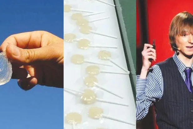 مولد كهربائي يعمل بحرارة الجسم وشحنة إنقاذ للهاتف الجوال وزجاجات يمكن التهامها