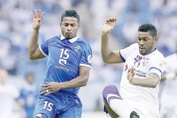 ناصر الشمراني في مواجهة الهلال أمام العين الإماراتي التي أقيمت بالرياض