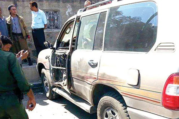 مقتل ثاني قيادي في «اللقاء المشترك» بتفجير سيارته في تعز