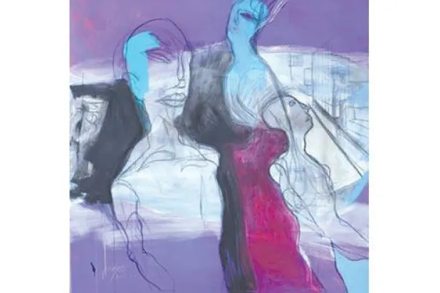 من لوحات المعرض