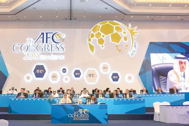 جانب من اجتماع الاتحاد الآسيوي أمس (اللجنة الإعلامية بالاتحاد الآسيوي لكرة القدم)