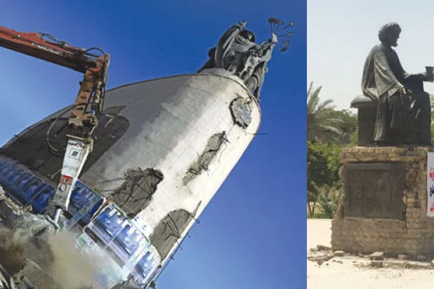 الشاعر أبو نؤاس يستغيث بأمانة بغداد ووزارة الثقافة لإنقاذه من التخريب