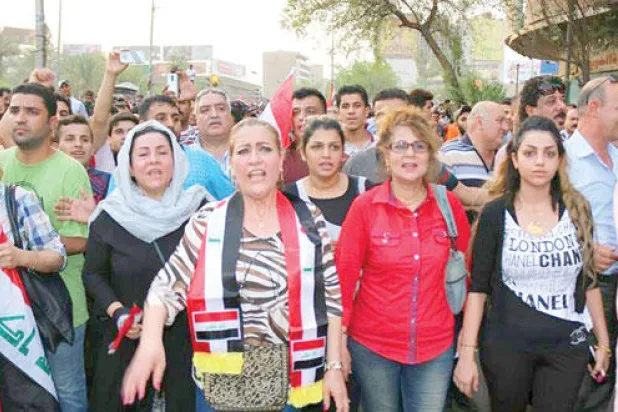 فنانون عراقيون يشاركون المتظاهرين احتجاجاتهم الشعبية