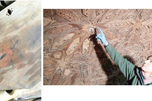 الصدفة تقود إلى اكتشاف رسوم في فناء الأسود بقصر الحمراء