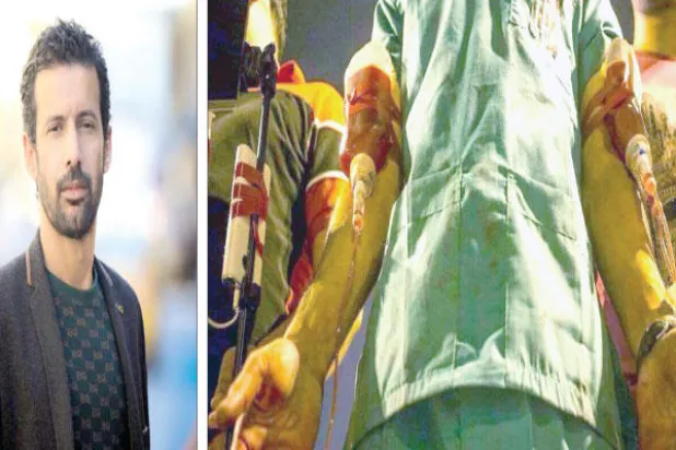 عراقي ينتقد الحكومات لابتزازها المواطن بعمل فني.. في العراء