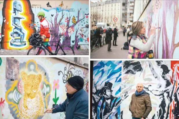 «جدار الحب» يخلد ذكرى اعتداءات باريس