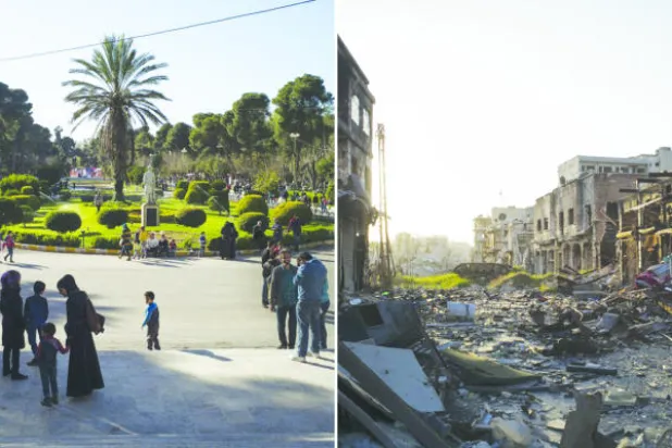 قصة مدينتين في حلب.. حطام على جانب.. ومطاعم مزدحمة على الجانب الآخر