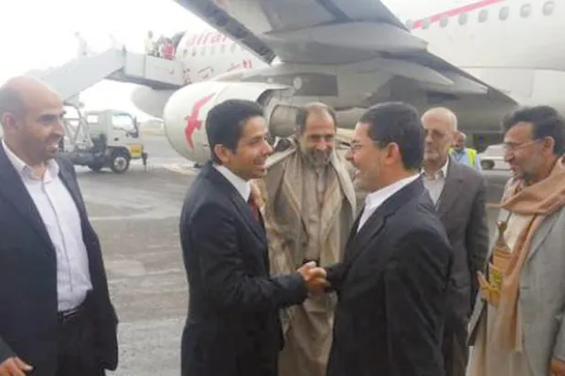 أنصار يحيى الحوثي خلال استقباله بعد عودته إلى صنعاء يوليو عام 2013