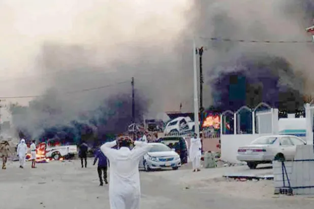 «استشهاد» سبعة مواطنين ومقيمين في منطقة نجران بصاروخ زلزال الايراني