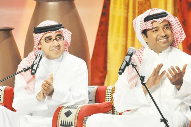 الفنان راشد الماجد مع الملحن أحمد الهرمي