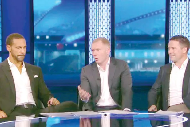 سكولز (وسط) انتقد ناديه السابق ومنتخب إنجلترا مرارا على الهواء («الشرق الأوسط»)