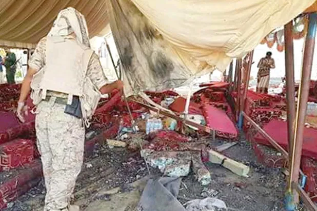 مأرب: عشرات القتلى والجرحى في تفجير مجلس عزاء اللواء الشدادي
