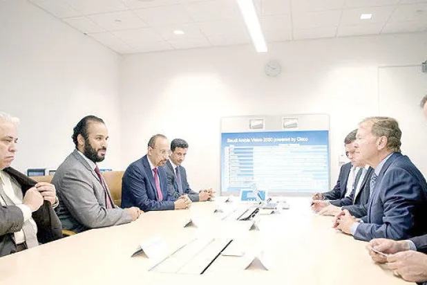 الرئيس التنفيذي لـ«سيسكو»: الأمير محمد بن سلمان شخصية ملهمة.. وسنساهم في تحقيق «الرؤية» رقميًا