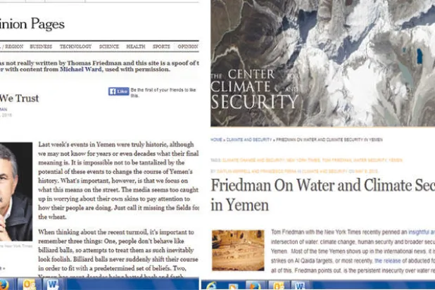 الفبركة الإعلامية تمتد من نيويورك إلى صنعاء