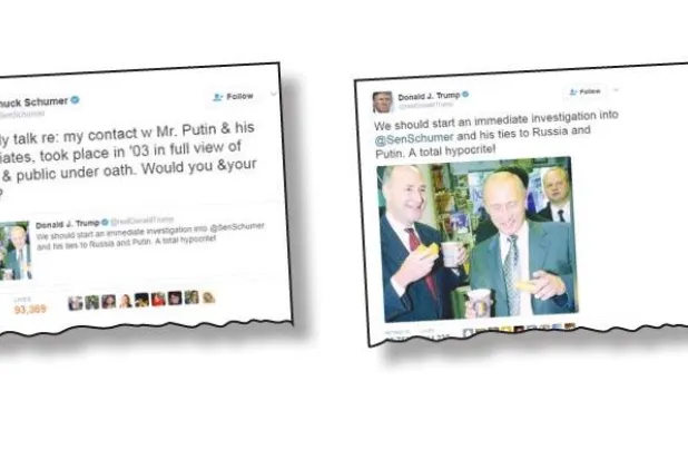 شومر وبوتين... من صورة أرشيفية إلى تغريدة رئاسية