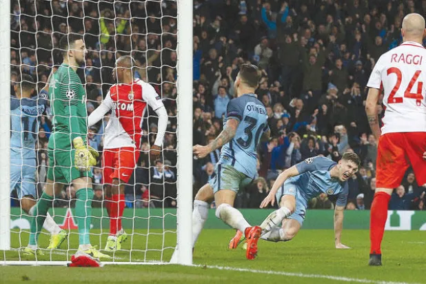 مواجهة الذهاب بين مانشستر سيني وموناكو شهدت 8 أهداف (إ.ب.أ)