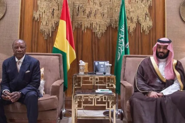 ولي ولي العهد يبحث مع الرئيس الغيني تطوير العلاقات