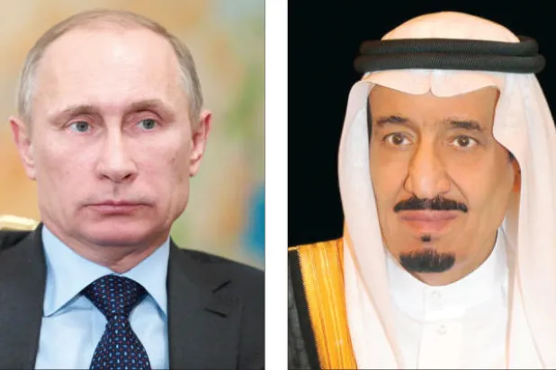 الملك سلمان والرئيس الروسي استعرضا هاتفياً التطورات في المنطقة