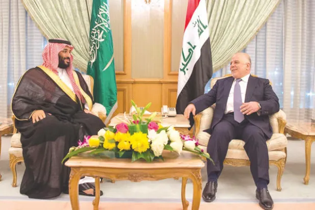 محمد بن سلمان يبحث مع العبادي المستجدات في المنطقة