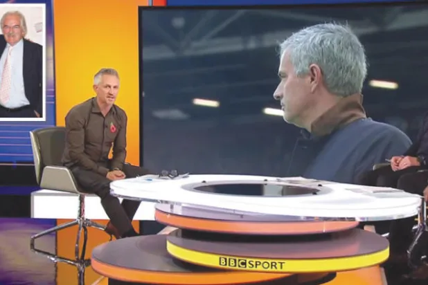 لينيكر يستضيف مورينيو في برنامجه «مباراة اليوم» («الشرق الأوسط») - لينيكر تعلم السخرية من معلمه الكبير في هذا الأمر ديس لينام («الشرق الأوسط»)