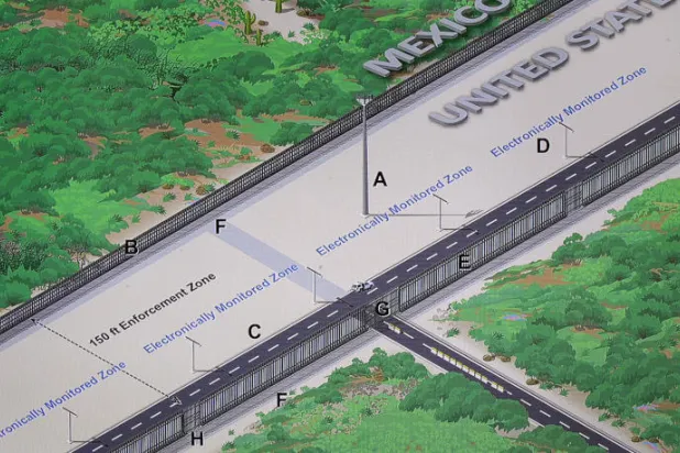 تصميم تصوري للجدار (أ.ب)