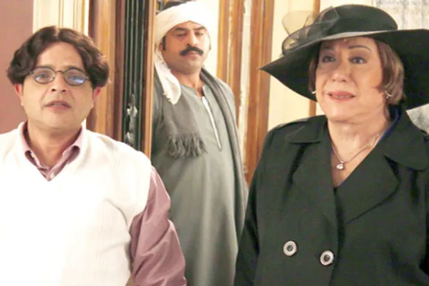 سميحة أيوب مع الفنان محمد هنيدي في أحد أعمالها