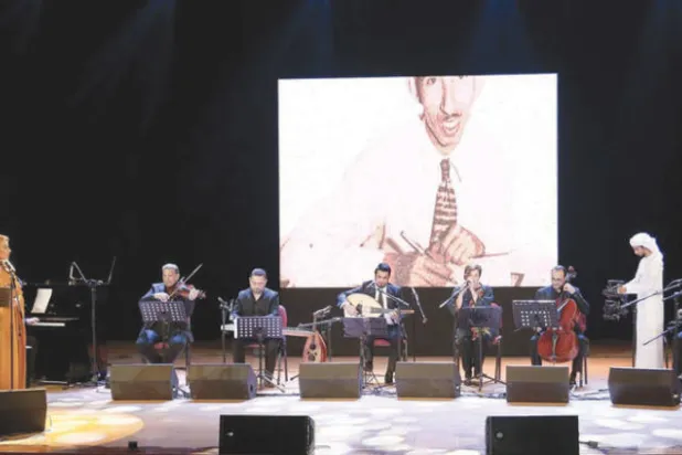 جانب من الأمسية الشعرية الموسيقية  في ذكرى مرور 90 سنة على ميلاد الشاعر العراقي بدر شاكر السياب