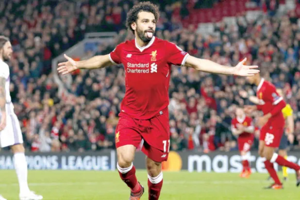 صلاح سجل أهدافا جعلته يتفوق على سواريز وتوريس في ليفربول (رويترز)