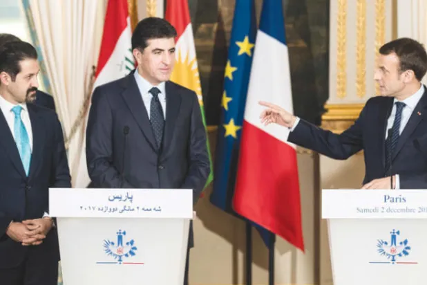 ماكرون يدعو لـ«نزع تدريجي» لسلاح «الحشد» وحل الميليشيات في العراق