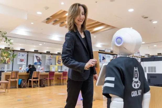 Encountering Robots While Still Using Fax Machines in Japan