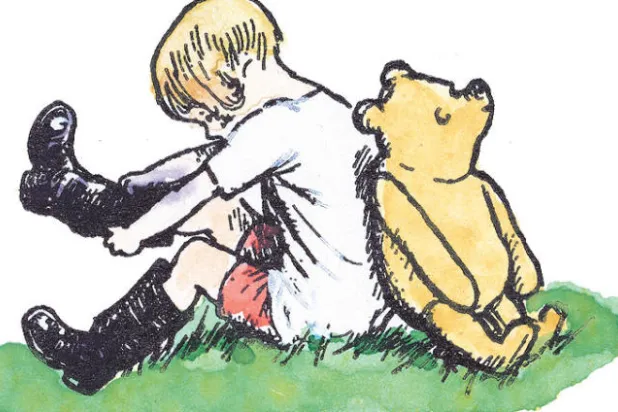 رسم للفنان إي إتش شيبارد  من قصص ويني ذا بو (إغمونت)