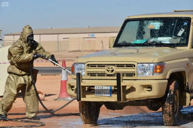 جانب من التدريب في اختتام التمرين (واس)