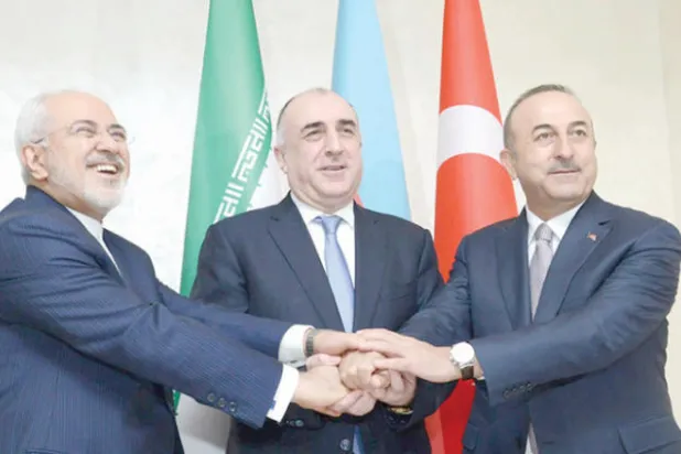 وزراء خارجية تركيا وأذربيجان وإيران يتفقون على مواجهة «الحركات الانفصالية»