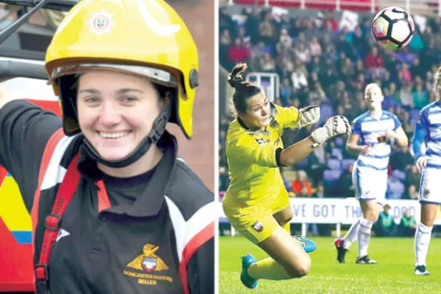 نيكولا هوبز امرأة تتحدى الرجال في حراسة المرمى وإطفاء الحرائق